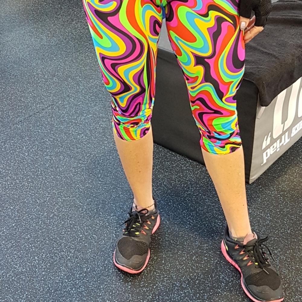 Vibrant Multicolor Swirl Leggings 10 Different In Bundle Sz Small